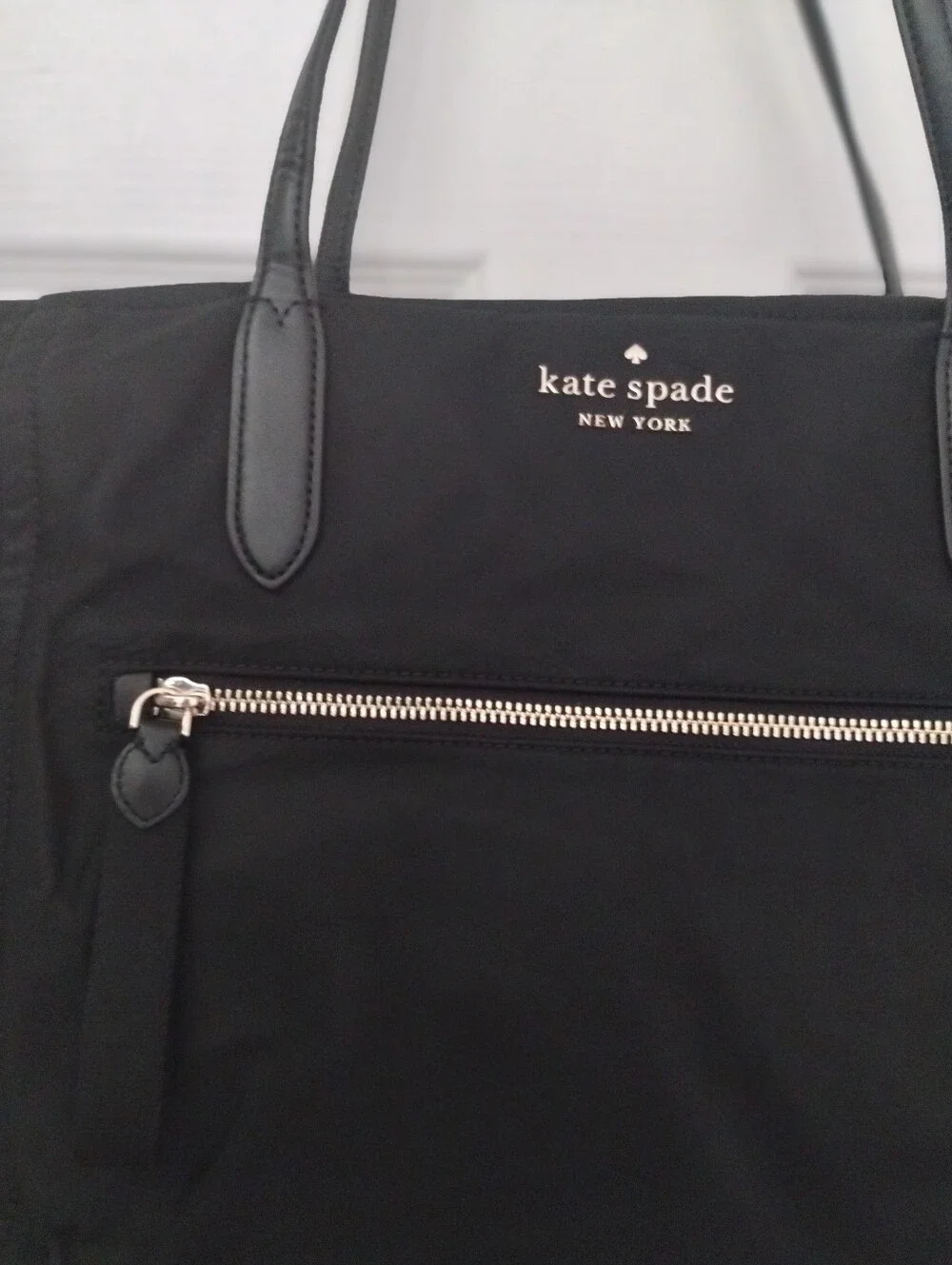 Kate Spade Chelsea Baby Bag Black Nylon Diaper Tote Changing Pad Crossbody